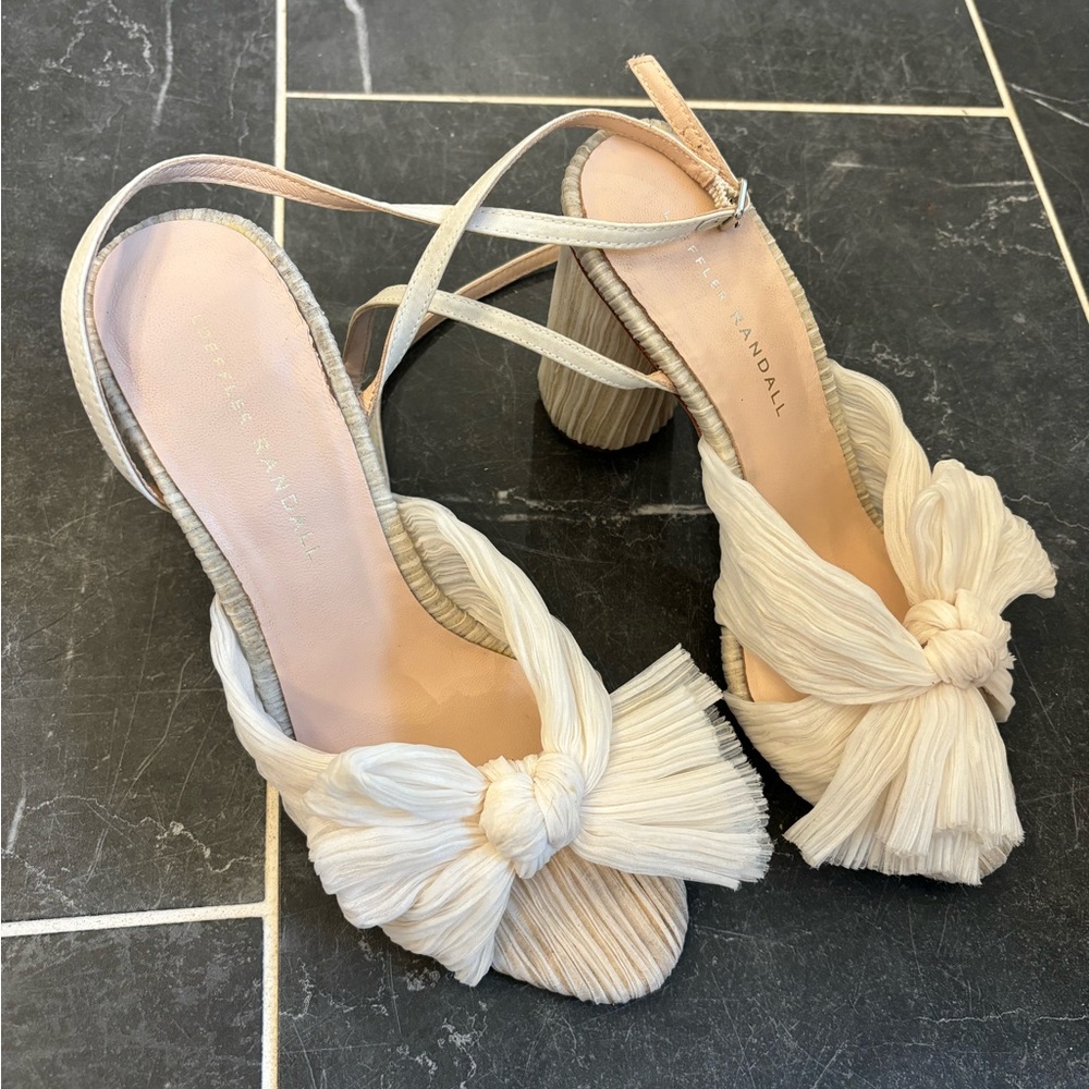 Loeffler Randall Cream Knotted Heels